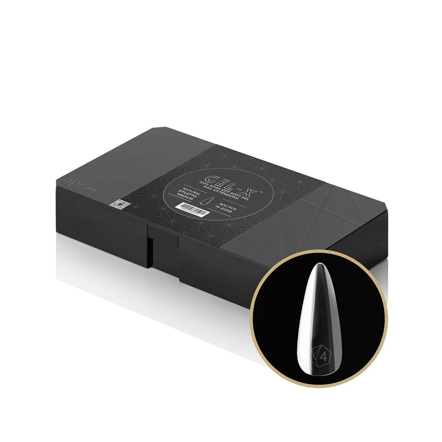 Apres Gel-X Tips 2.0 (Natural Stiletto Medium) 600pcs Box - 14 Sizes