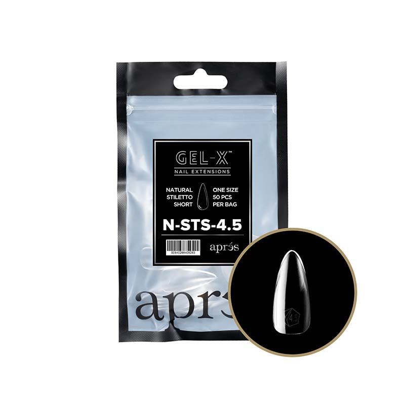 Apres Gel-X Tips 2.0 (Natural Stiletto Short) 50pcs Refill Pack