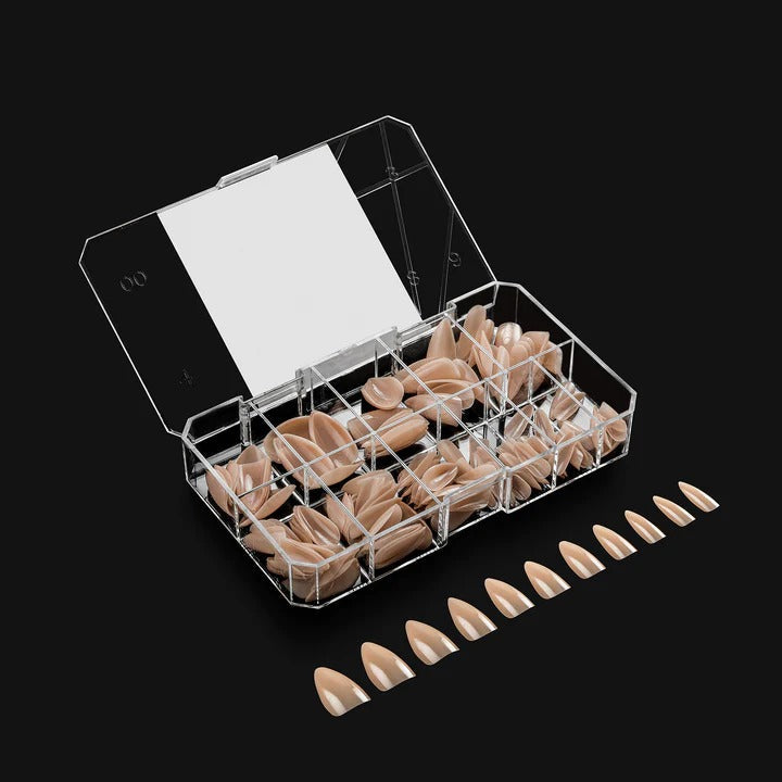 Apres Neutrals Alex Gel-X Tips (Natural Stiletto Short) 150pcs Box - 11 Sizes