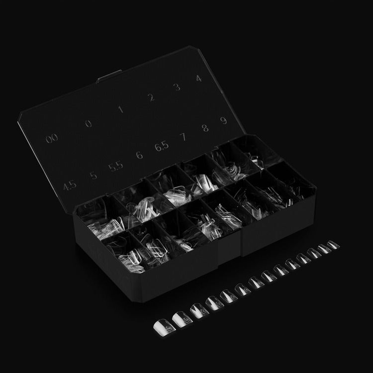 Apres Gel-X Tips 2.0 (Natural Square Extra Short) 600pcs Box - 14 Sizes