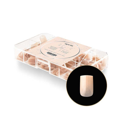 Apres Neutrals Alex Gel-X Tips (Natural Square Extra Short) 150pcs Box - 11 Sizes
