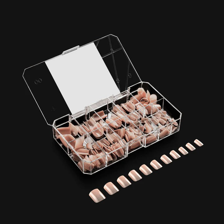 Apres Neutrals Lila Gel-X Tips (Natural Square Extra Short) 150pcs Box - 11 Sizes