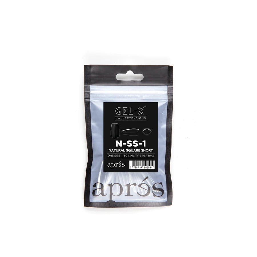 Apres Gel-X Tips (Natural Square Short) 50pcs Refill Pack
