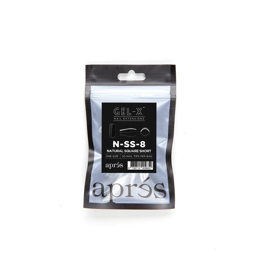 Apres Gel-X Tips (Natural Square Short) 50pcs Refill Bag