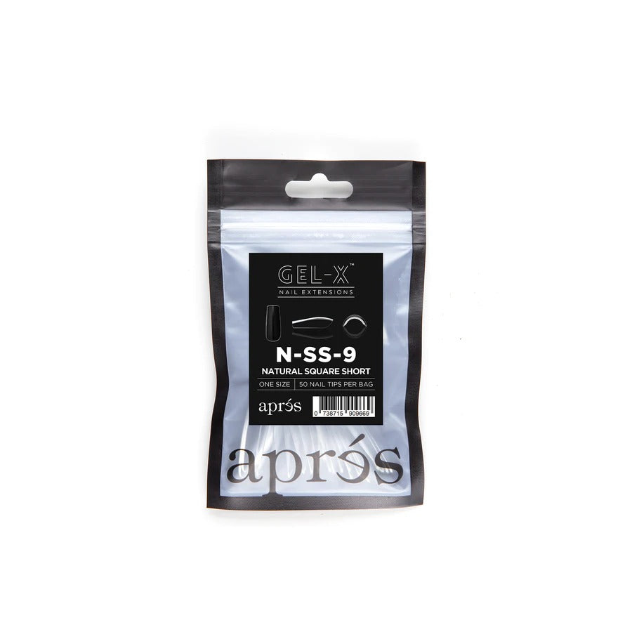 Apres Gel-X Tips (Natural Square Short) 50pcs Refill Bag