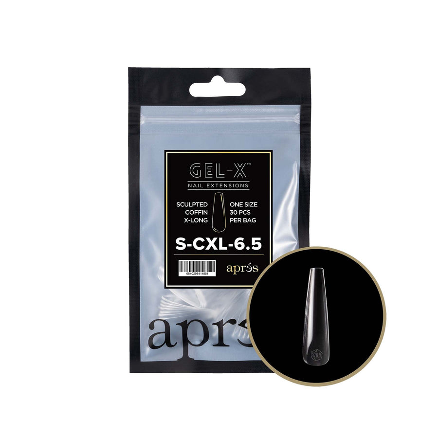 Apres Gel-X Tips 2.0 (Sculpted Coffin Extra Long) 30pcs Pack Bag