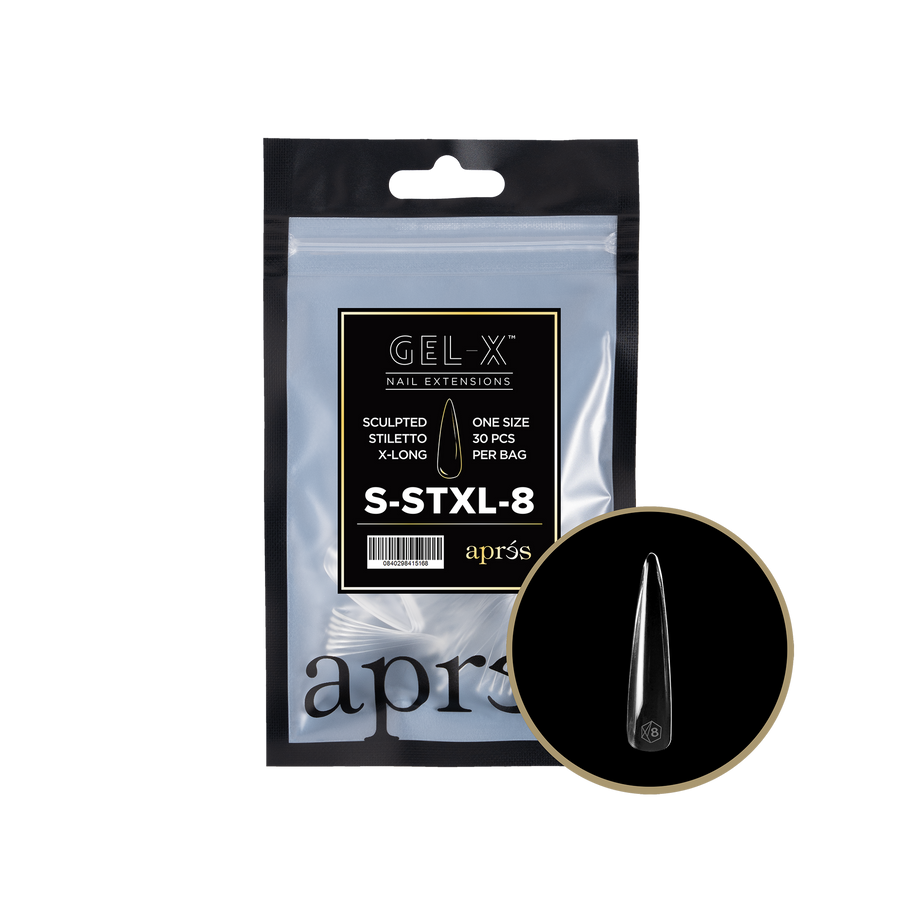 Apres Gel-X Tips 2.0 (Sculpted Stiletto Extra Long) 30pcs Refill Pack