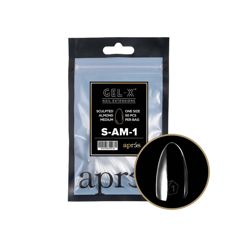 Apres Gel-X Tips 2.0 (Sculpted Almond Medium) 50pcs Pack Bag