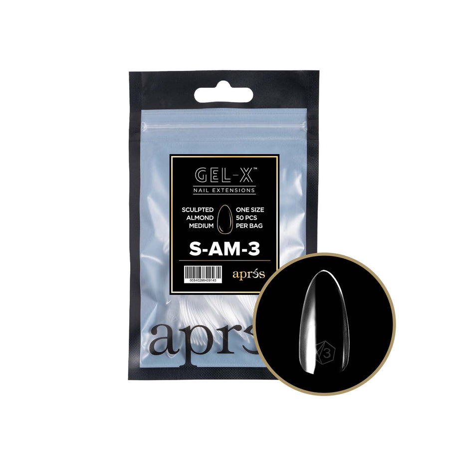 Apres Gel-X Tips 2.0 (Sculpted Almond Medium) 50pcs Pack Bag