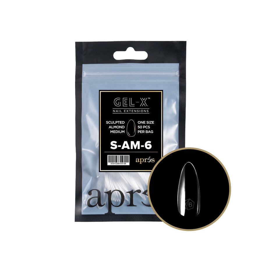 Apres Gel-X Tips 2.0 (Sculpted Almond Medium) 50pcs Pack Bag