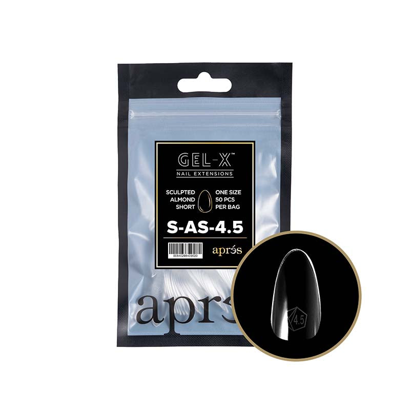 Apres Gel-X Tips 2.0 (Sculpted Almond Short) 50pcs Pack Bag
