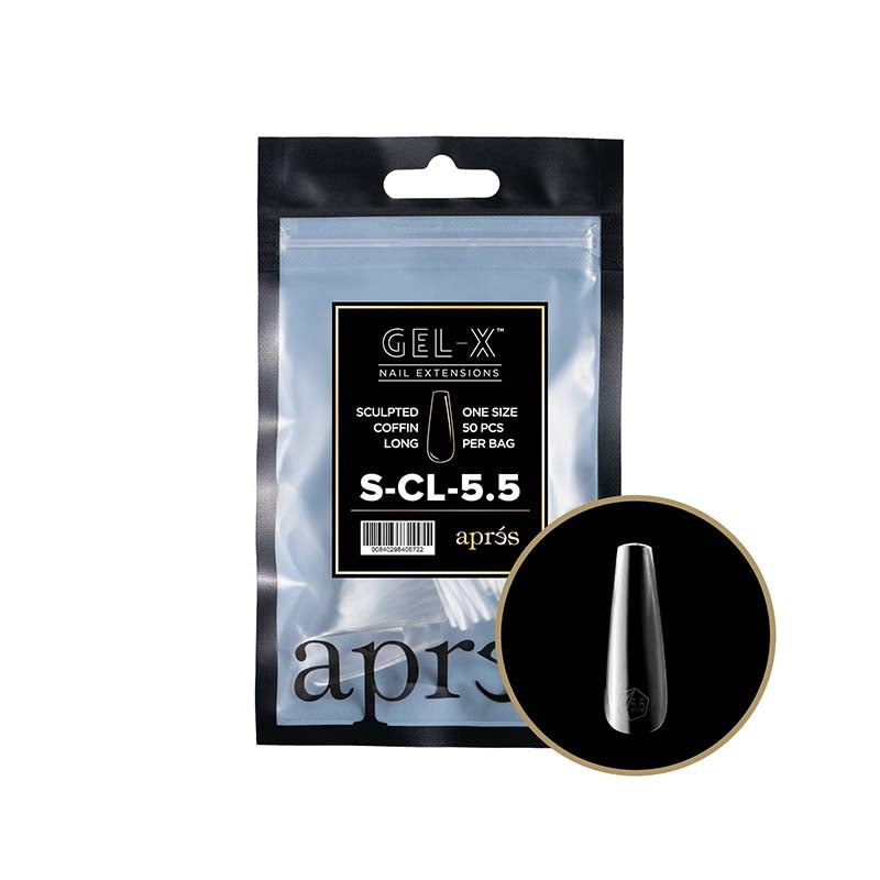 Apres Gel-X Tips 2.0 (Sculpted Coffin Long) 50pcs Pack Bag