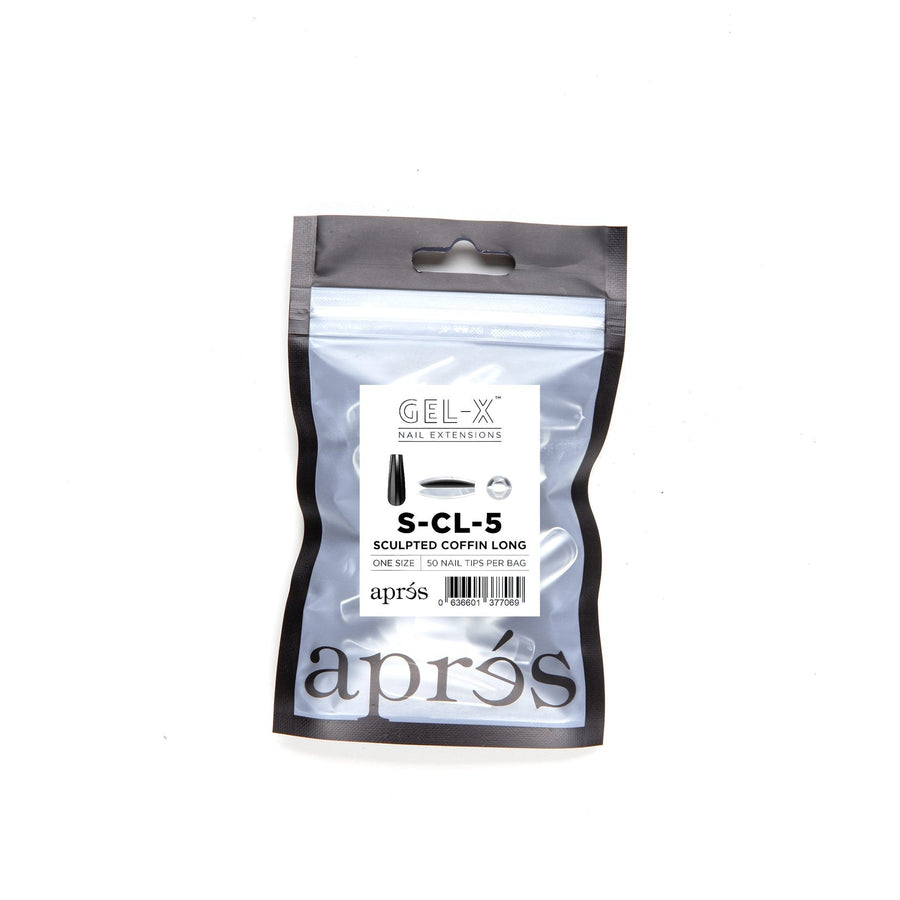 Apres Gel-X Tips (Sculpted Coffin Long) 50pcs Refill Pack