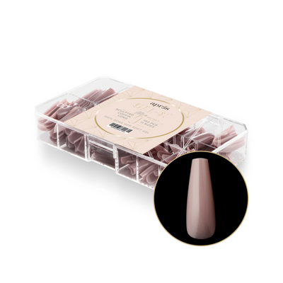 Apres Neutrals Mia Gel-X Tips (Sculpted Coffin Long) 150pcs Box - 11 Sizes