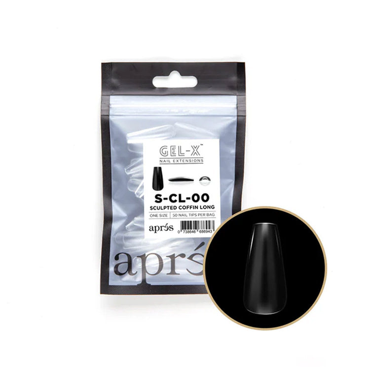 Apres Gel-X Tips (Sculpted Coffin Long) 50pcs Refill Bag