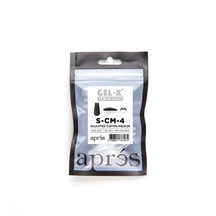Apres Gel-X Tips (Sculpted Coffin Medium) 50pcs Refill Pack