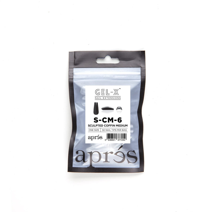 Apres Gel-X Tips (Sculpted Coffin Medium) 50pcs Refill Pack