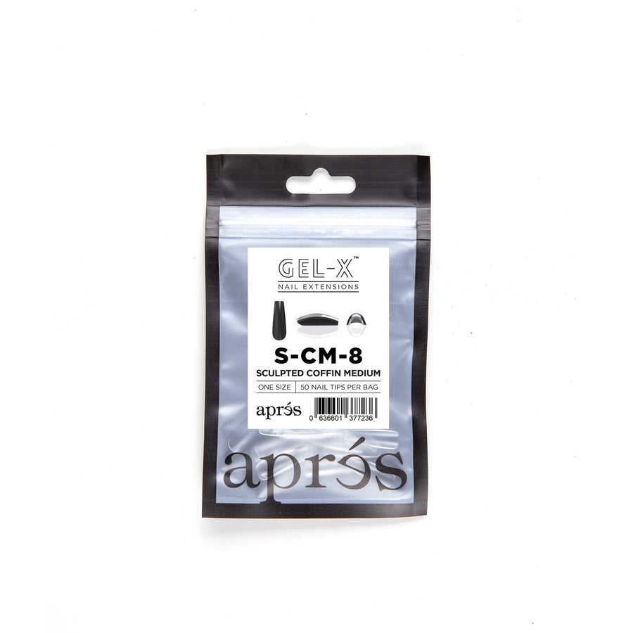 Apres Gel-X Tips (Sculpted Coffin Medium) 50pcs Refill Pack