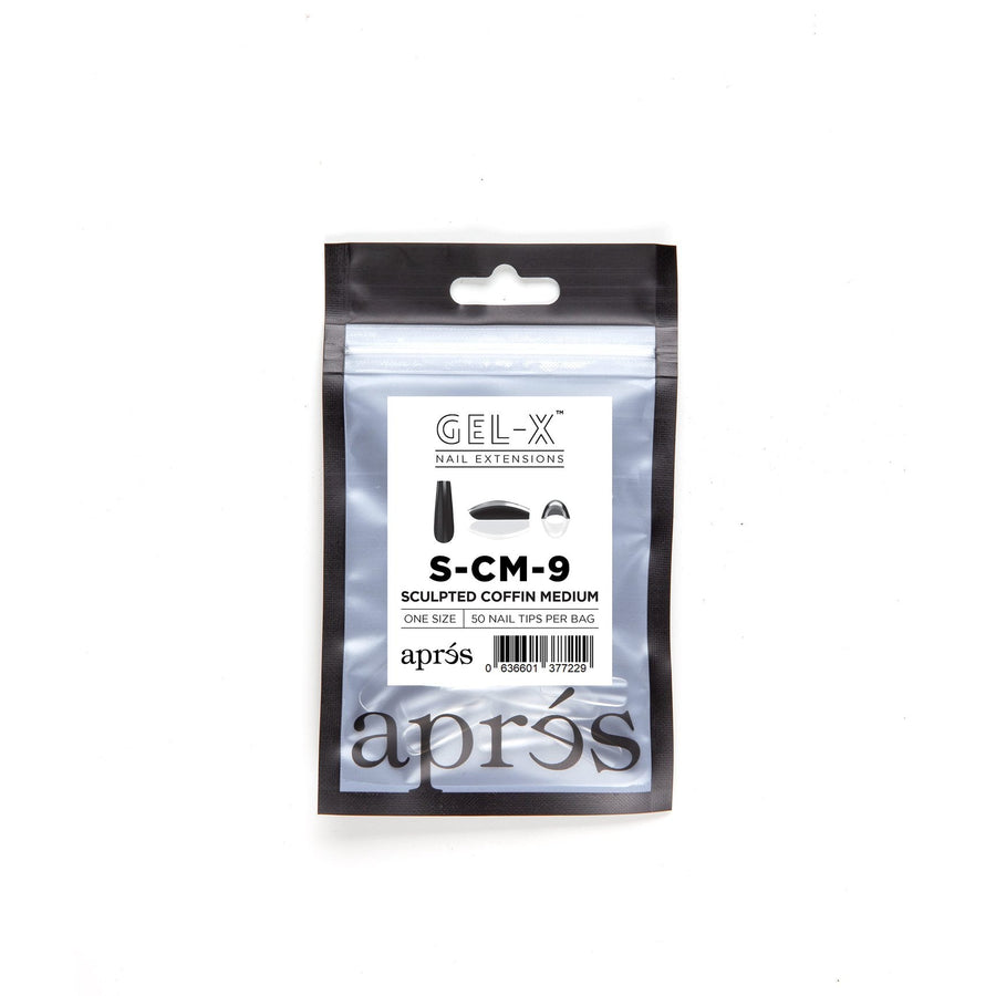 Apres Gel-X Tips (Sculpted Coffin Medium) 50pcs Refill Pack