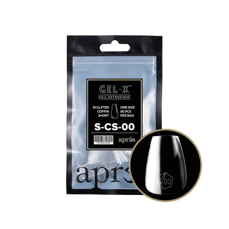 Apres Gel-X Tips 2.0 (Sculpted Coffin Short) 50pcs Pack Bag