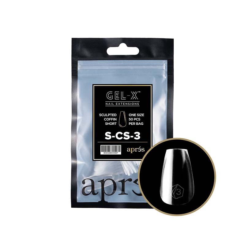 Apres Gel-X Tips 2.0 (Sculpted Coffin Short) 50pcs Pack Bag