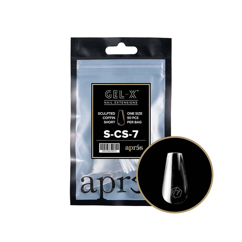 Apres Gel-X Tips 2.0 (Sculpted Coffin Short) 50pcs Pack Bag