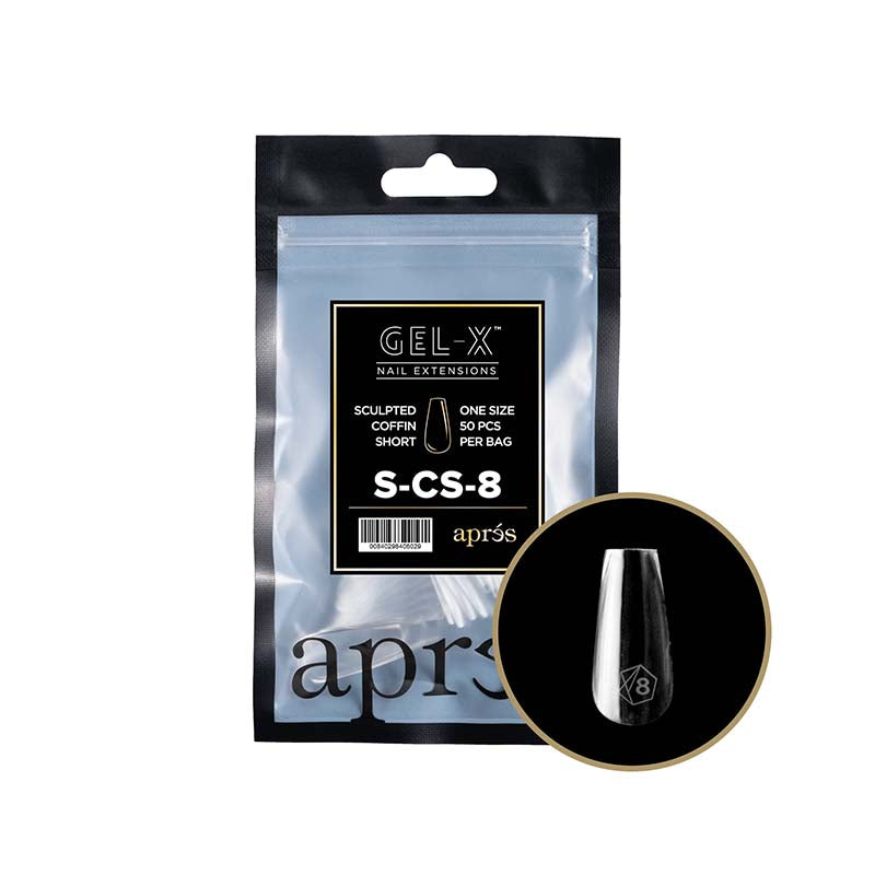 Apres Gel-X Tips 2.0 (Sculpted Coffin Short) 50pcs Pack Bag