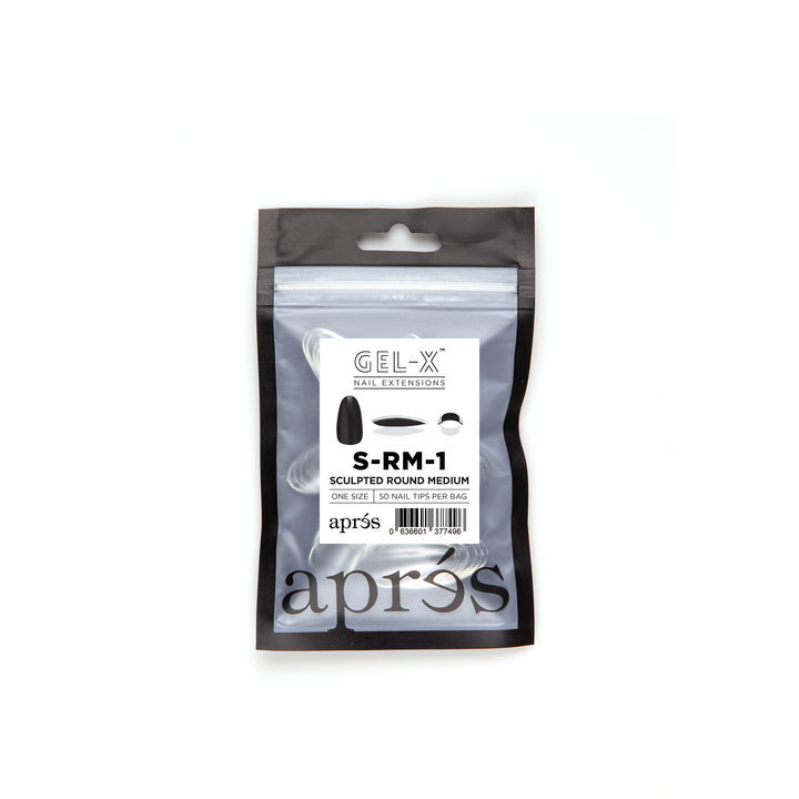 Apres Gel-X Tips (Sculpted Round Medium) 50pcs Refill Bag