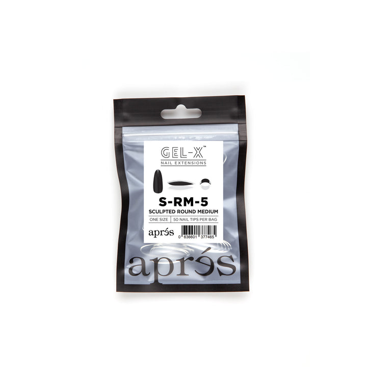 Apres Gel-X Tips (Sculpted Round Medium) 50pcs Refill Bag
