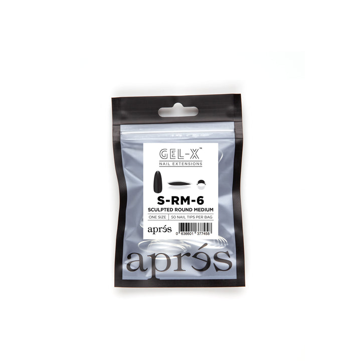Apres Gel-X Tips (Sculpted Round Medium) 50pcs Refill Bag