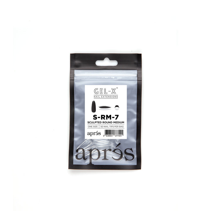 Apres Gel-X Tips (Sculpted Round Medium) 50pcs Refill Bag