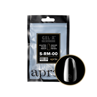 Apres Gel-X Tips 2.0 (Sculpted Round Medium) 50pcs Refill Pack