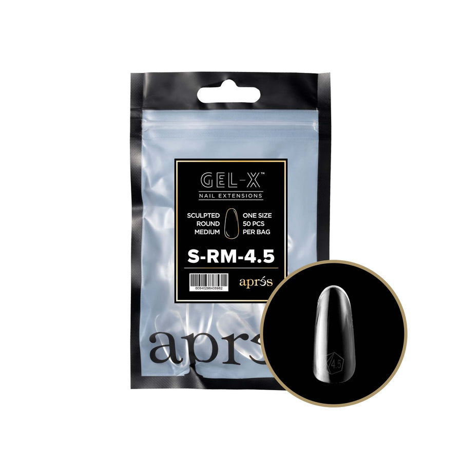 Apres Gel-X Tips 2.0 (Sculpted Round Medium) 50pcs Pack Bag