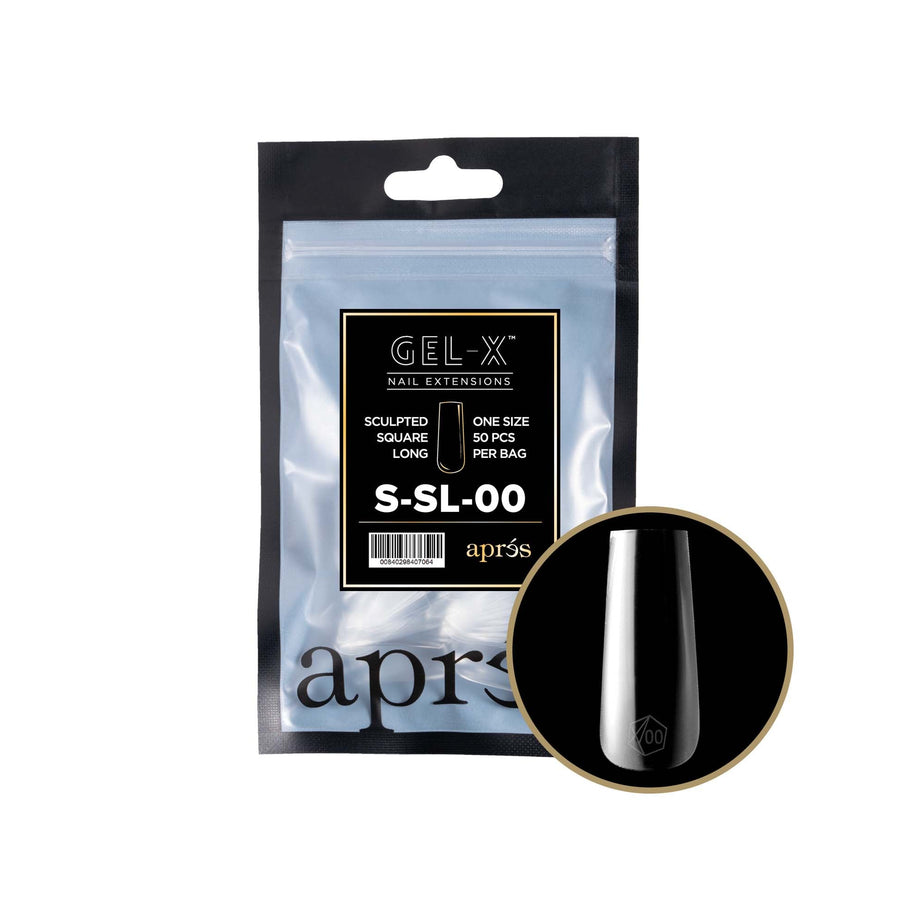 Apres Gel-X Tips 2.0 (Sculpted Square Long) 50pcs Pack Bag