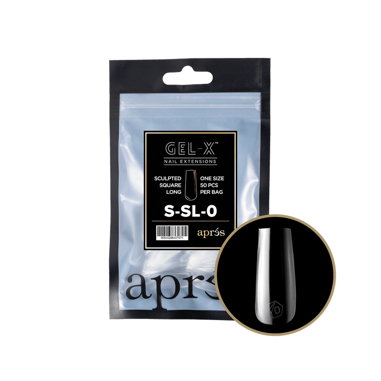 Apres Gel-X Tips 2.0 (Sculpted Square Long) 50pcs Pack Bag