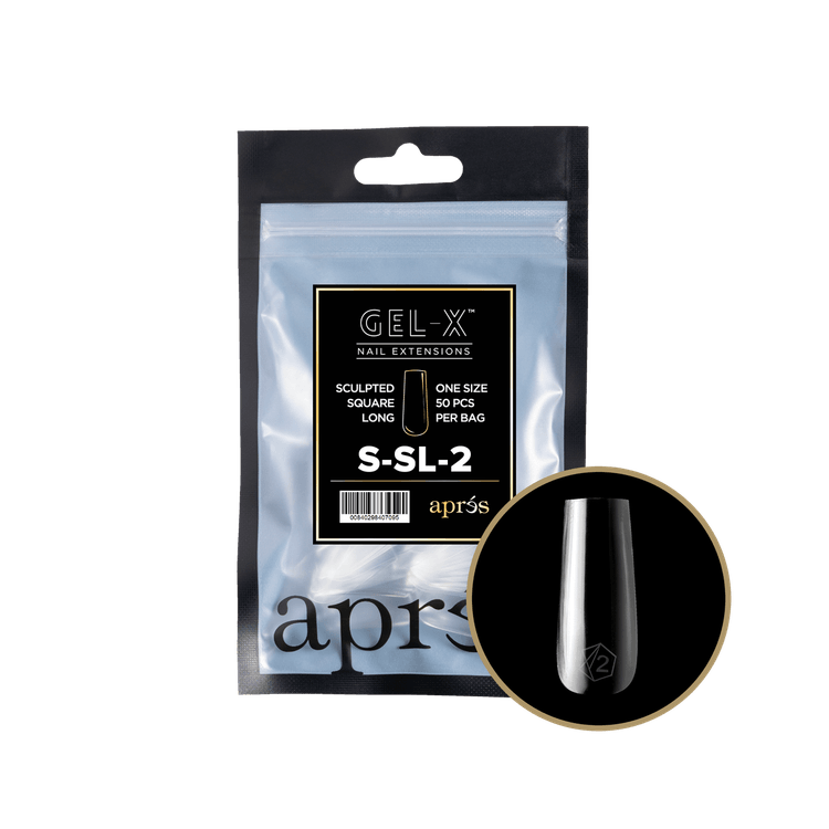 Apres Gel-X Tips 2.0 (Sculpted Square Long) 50pcs Pack Bag