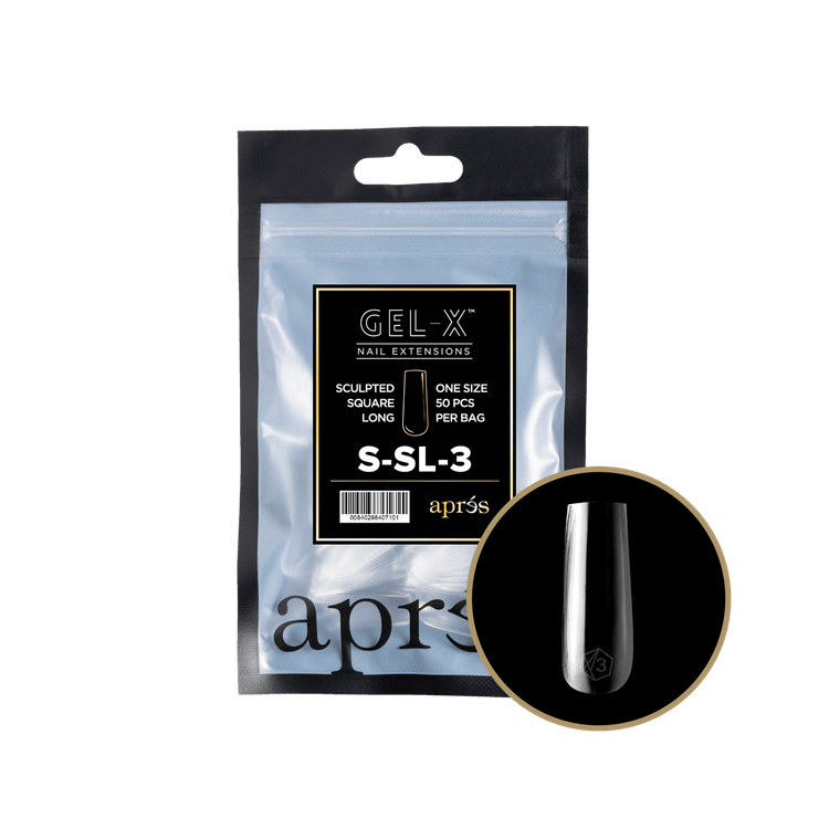 Apres Gel-X Tips 2.0 (Sculpted Square Long) 50pcs Pack Bag