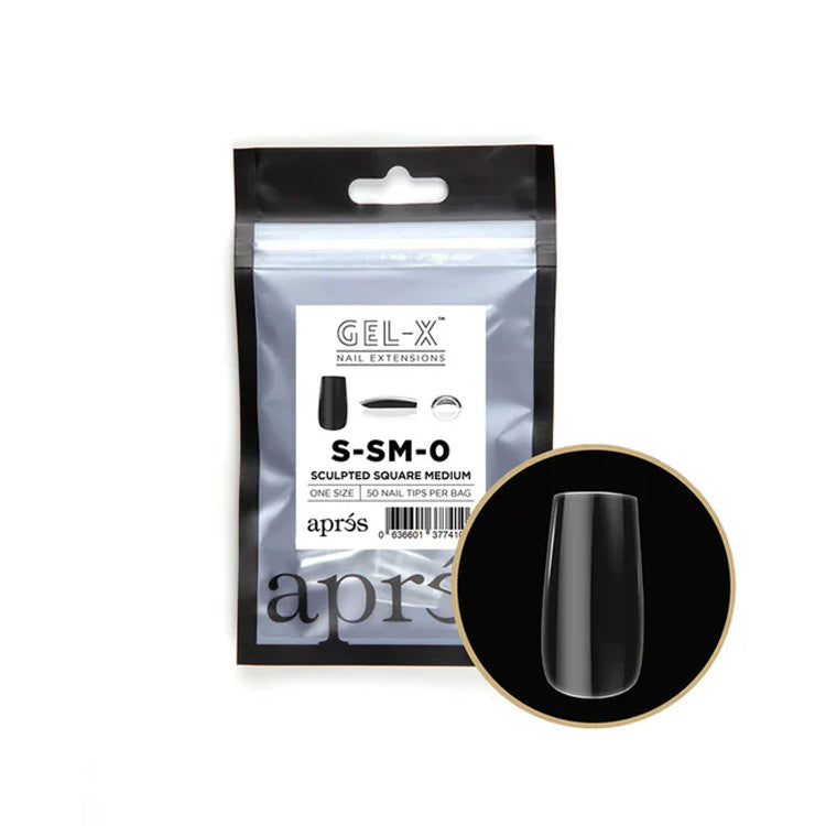 Apres Gel-X Tips (Sculpted Square Medium) 50pcs Refill Bag