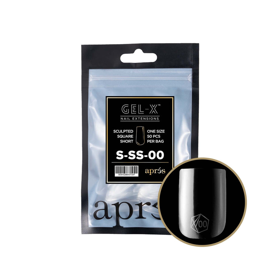 Apres Gel-X Tips 2.0 (Sculpted Square Short) 50pcs Pack Bag