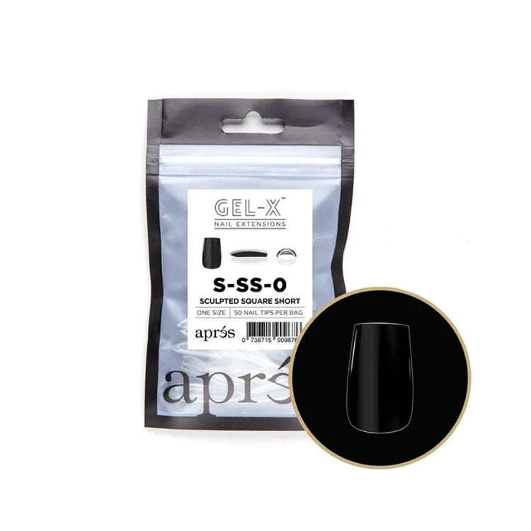 Apres Gel-X Tips (Sculpted Square Short) 50pcs Refill Pack