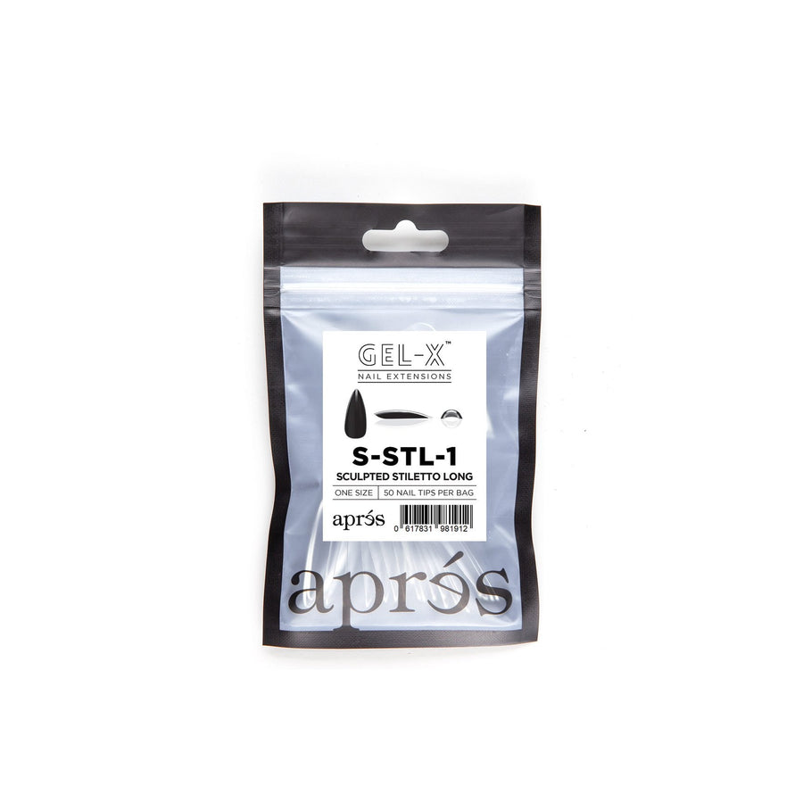 Apres Gel-X Tips (Sculpted Stiletto Long) 50pcs Refill Bag
