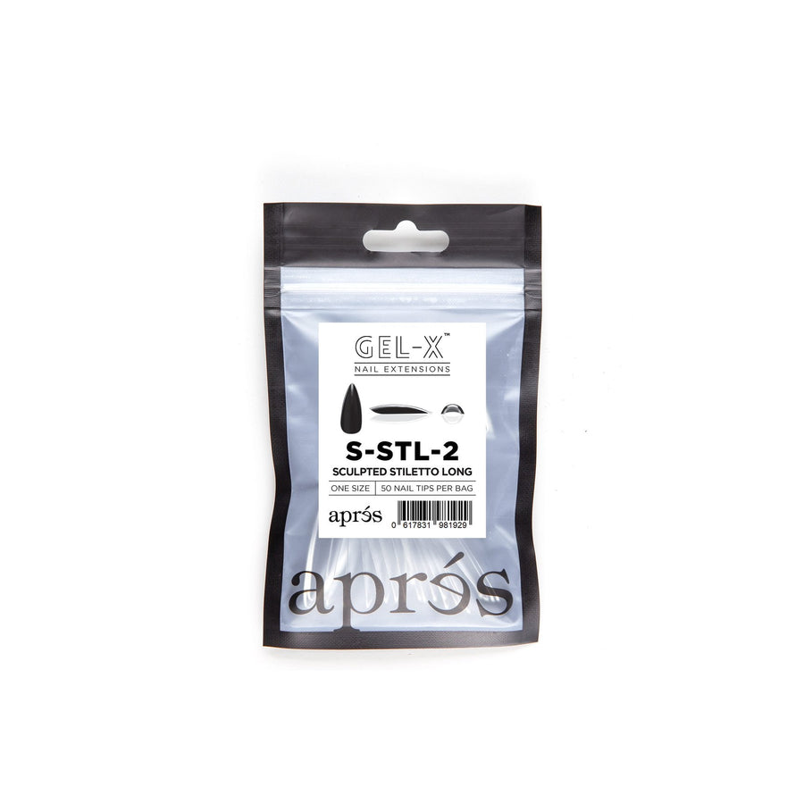 Apres Gel-X Tips (Sculpted Stiletto Long) 50pcs Refill Bag