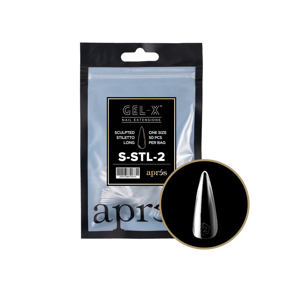 Apres Gel-X Tips 2.0 (Sculpted Stiletto Long) 50pcs Refill Pack