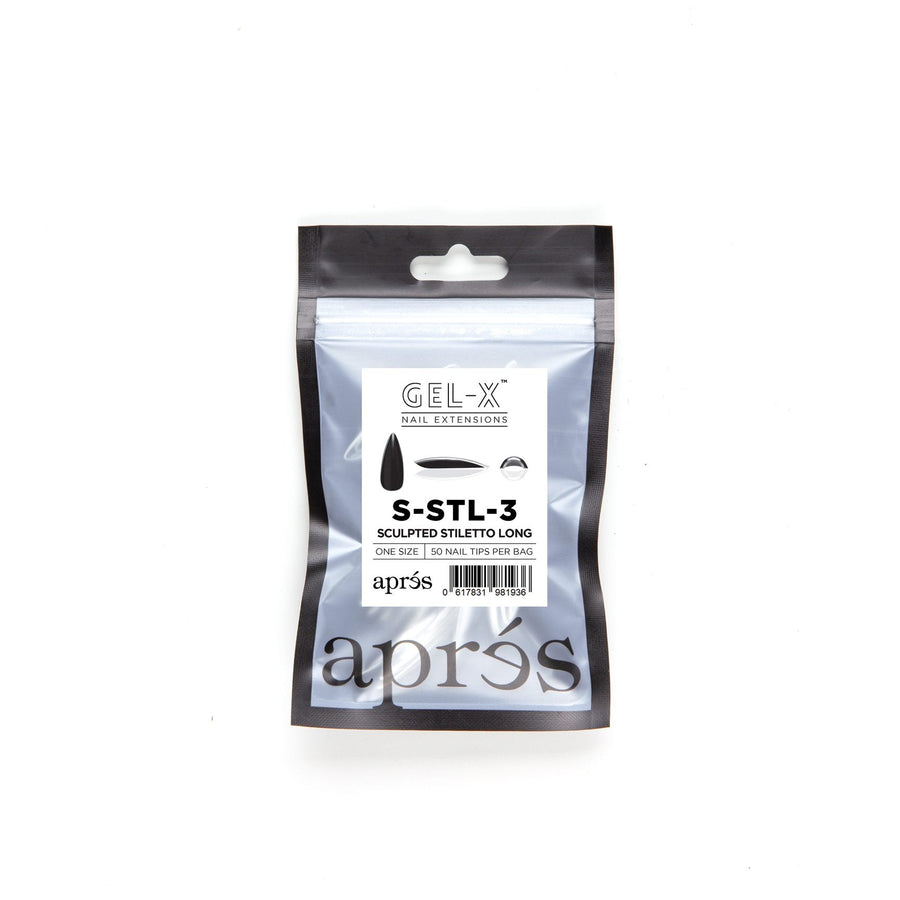 Apres Gel-X Tips (Sculpted Stiletto Long) 50pcs Refill Bag