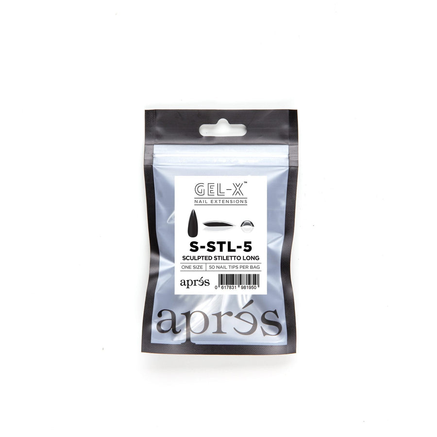 Apres Gel-X Tips (Sculpted Stiletto Long) 50pcs Refill Bag