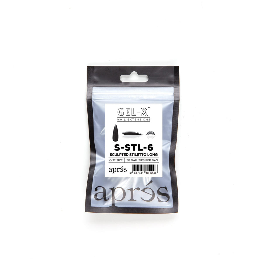 Apres Gel-X Tips (Sculpted Stiletto Long) 50pcs Refill Bag