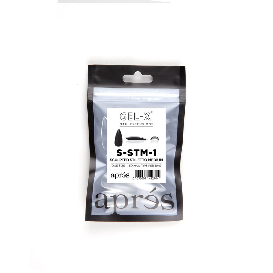 Apres Gel-X Tips (Sculpted Stiletto Medium) 50pcs Refill Pack