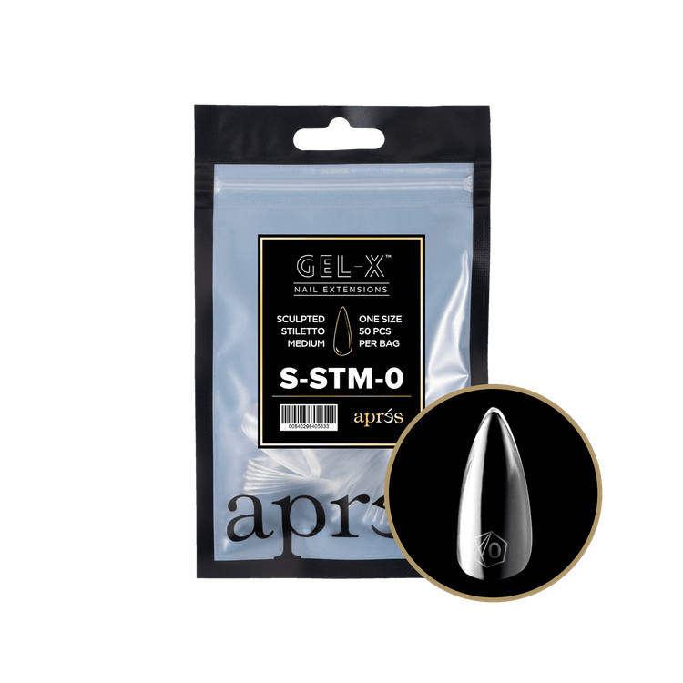 Apres Gel-X Tips 2.0 (Sculpted Stiletto Medium) 50pcs Refill Pack