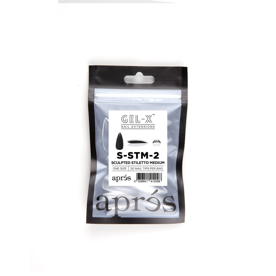 Apres Gel-X Tips (Sculpted Stiletto Medium) 50pcs Refill Pack