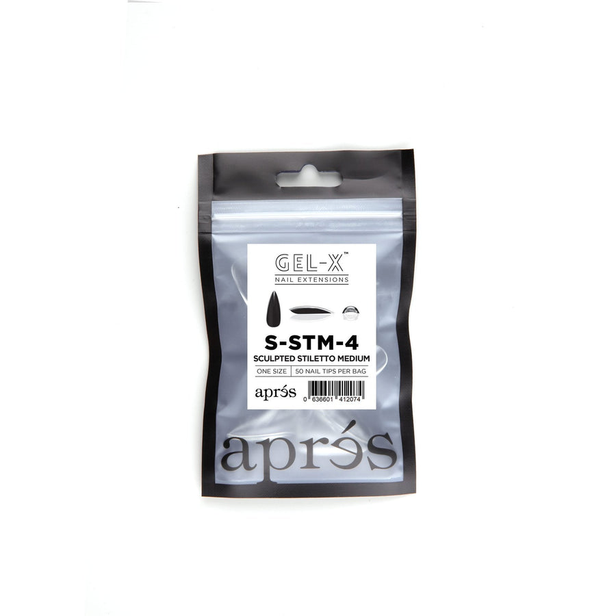Apres Gel-X Tips (Sculpted Stiletto Medium) 50pcs Refill Pack